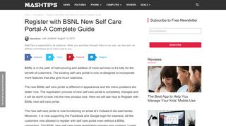 
                            11. Register with BSNL New Self Care Portal-A Complete Guide | Mashtips