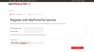 
                            13. Register with MyPrimeTel service