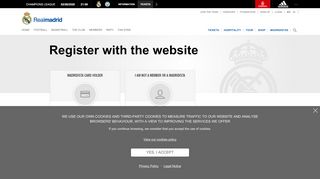 
                            8. Register with the website | Real Madrid CF