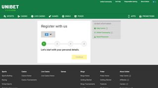 
                            13. Register with Unibet!