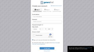 
                            2. Register your account — GamersFirst