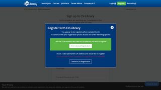 
                            2. Register Your CV - Search Thousands of New Jobs with CV-Library.co ...