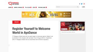 
                            3. Register Yourself to Welcome World in AyoDance