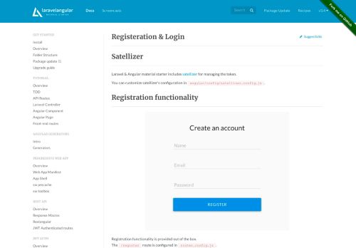 
                            10. Registeration & Login · Laravel Angular Material Starter