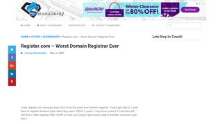 
                            3. Register.com - Worst Domain Registrar Ever - ShoeMoney