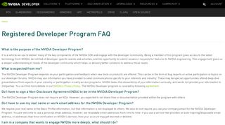 
                            4. Registered Developer Program FAQ | NVIDIA Developer