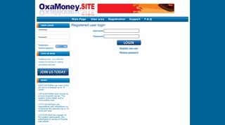 
                            6. Registered user login - Viewing payed advertising sites oxamoney.site ...