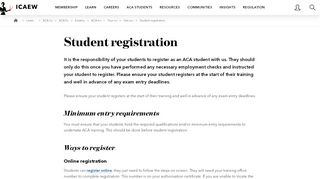 
                            11. Registering an ACA student | ACA for Employers | Learning and ...