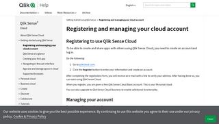 
                            4. Registering and managing your cloud account ‒ Qlik Sense Cloud