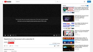 
                            8. Registering for a free account with a subscriber ID - YouTube