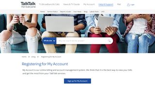 
                            8. Registering for My Account - TalkTalk Community