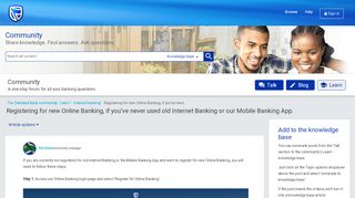 
                            12. Registering for new Online Banking, if you've neve... - Standard Bank ...