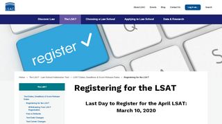 
                            1. Registering for the LSAT | The Law School Admission Council