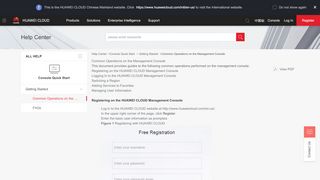 
                            11. Registering on the HUAWEI CLOUD Management Console