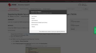 
                            8. Registering the TMMS management server to TMCM server - Mobile ...