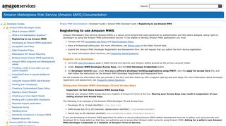 
                            12. Registering to use Amazon MWS - Amazon Services