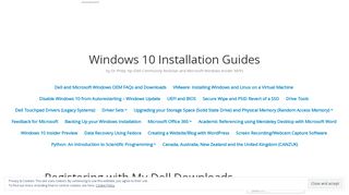 
                            5. Registering with My Dell Downloads – Windows 10 Installation Guides