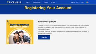 
                            6. Registering your Account - Ryanair