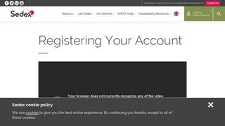 
                            10. Registering Your Account | Sedex