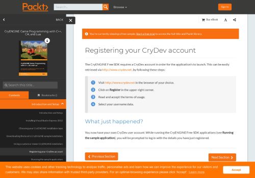 
                            4. Registering your CryDev account - CryENGINE Game Programming ...