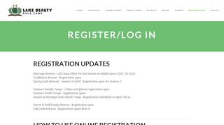 
                            11. Register/Log In - Lake Beauty Bible Camp