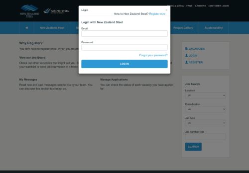 
                            8. Register/Login - New Zealand Steel - Vacancies