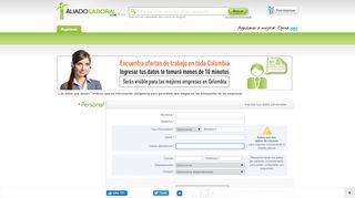 
                            11. Registra tu hoja de vida en 3 pasos Consigue empleo con Aliadolaboral