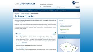 
                            3. Registrace do služby | CGM LIFE eSERVICES