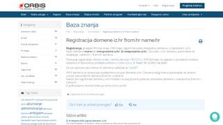 
                            10. Registracija domene iz.hr from.hr name.hr - Baza znanja - Orbis d.o.o.