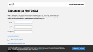 
                            2. Registracija - Moj Tele2