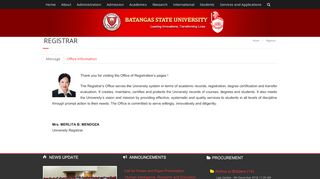 
                            10. Registrar – Batangas State University