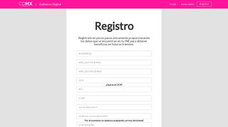 
                            7. Registrar - CDMX | Gobierno Digital