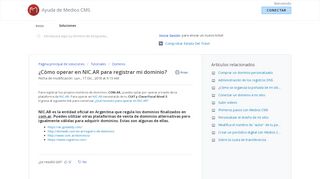 
                            11. Registrar un dominio en NIC.AR : Ayuda de Medios CMS