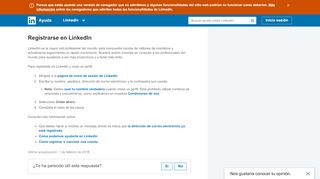 
                            8. Registrarse en LinkedIn | Ayuda LinkedIn