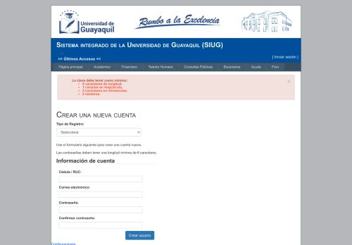 
                            6. Registrarse - SIUG - Universidad de Guayaquil