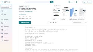 
                            2. REGISTRASI HANDYCAFE - Scribd