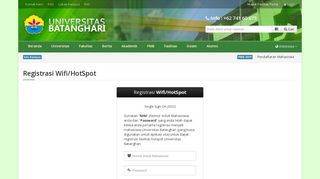 
                            8. Registrasi Hotspot | Portal Akademik - Universitas Batanghari