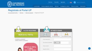 
                            8. Regístrate al Portal UP | Universidad del Pacífico