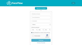 
                            1. Regístrate Gratis | FaceFlow