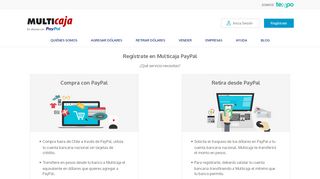 
                            3. Regístrate para comprar o vender al mundo | Multicaja PayPal