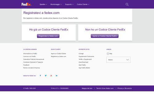 
                            13. Registratevi a fedex.com - FedEx | Italia