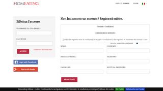 
                            11. Registrati o effettua il login - Homeating