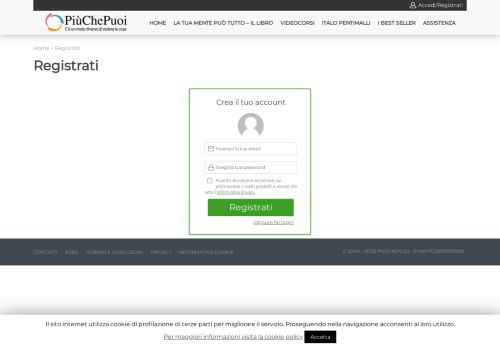 
                            3. Registrati - PiuChePuoi.it