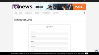 
                            10. Registration 2018 | UC News