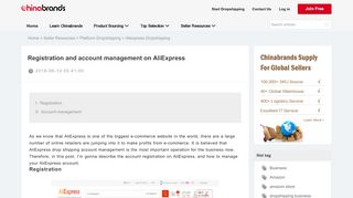 
                            8. Registration and account management on AliExpress