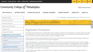 
                            2. Registration and Enrollment | Community College of Philadelphia