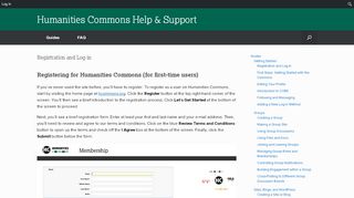 
                            11. Registration and Log-in – Humanities Commons Help & Support