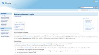 
                            3. Registration and Login - Apache OpenOffice Wiki