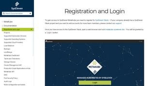 
                            12. Registration and Login | Documentation - Support - SysEleven