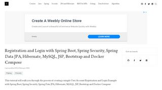 
                            5. Registration and Login Example and Tutorial with Spring Boot, Spring ...